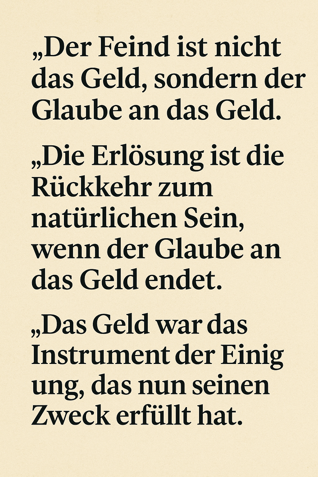 Die Kraft des Glaubens an Geld